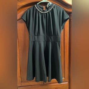 Kate Spade Faux Pearl Embellished Fit & flare dress